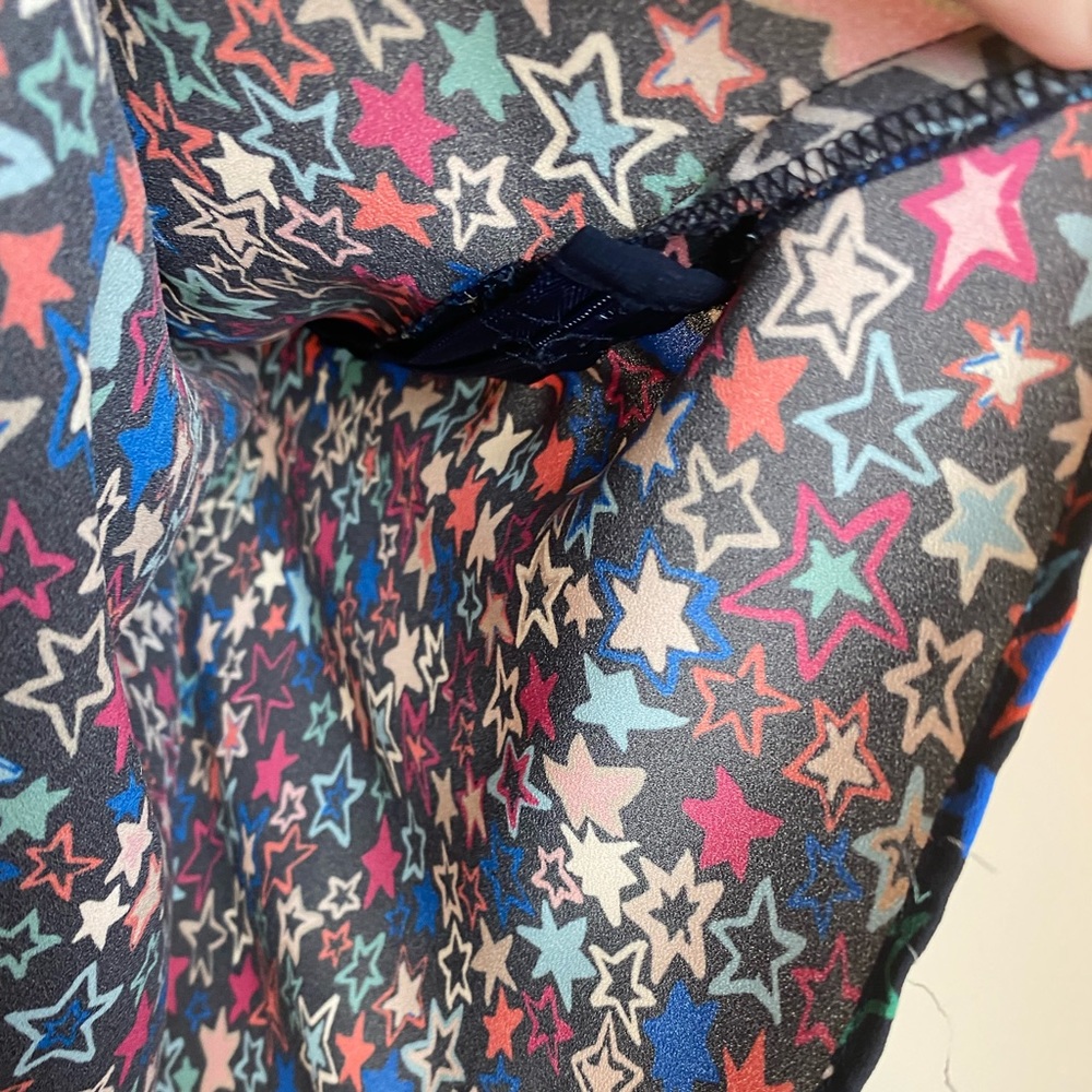 EEUC J. Crew Kaleidoscope Star One Shoulder Blouse - Picture 10 of 10